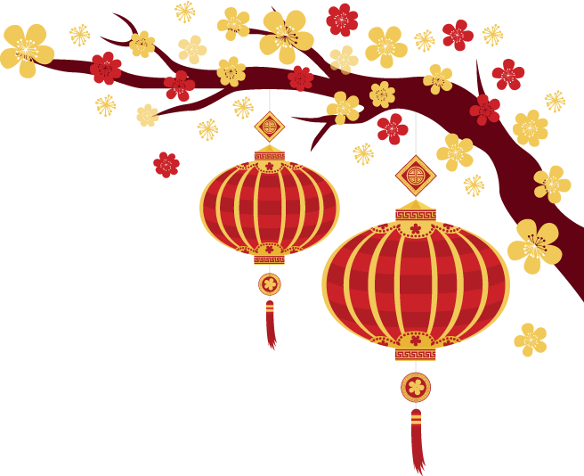 Cành mai góc dưới bên phải